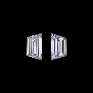 0.22ct TRAPEZOID SHAPE BAGUETTE CUT DIAMOND MATCHING PAIR ACCENT STONES STUDS