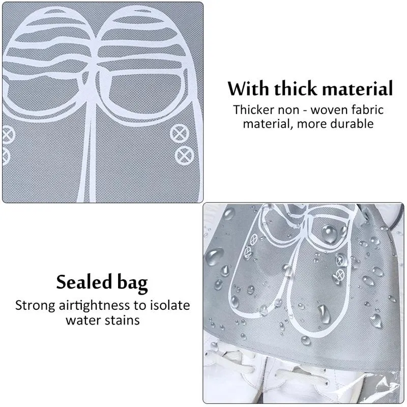 10pcs Waterproof Travel Portable Shoes Storage Bag Pouch
