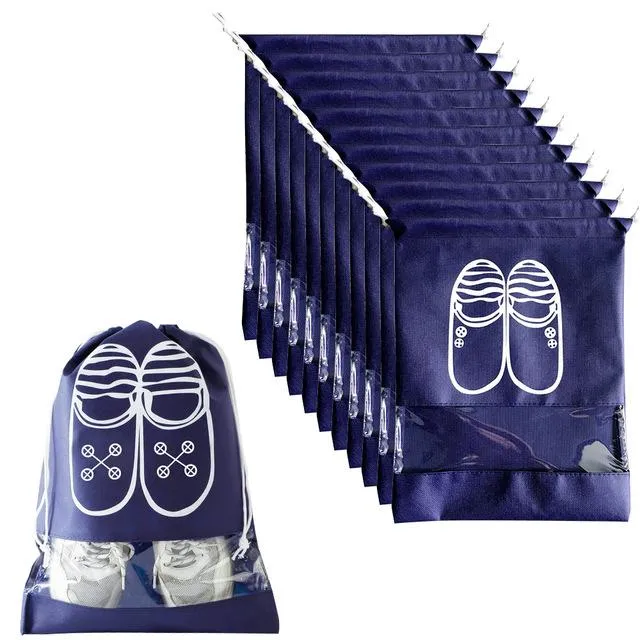 10pcs Waterproof Travel Portable Shoes Storage Bag Pouch