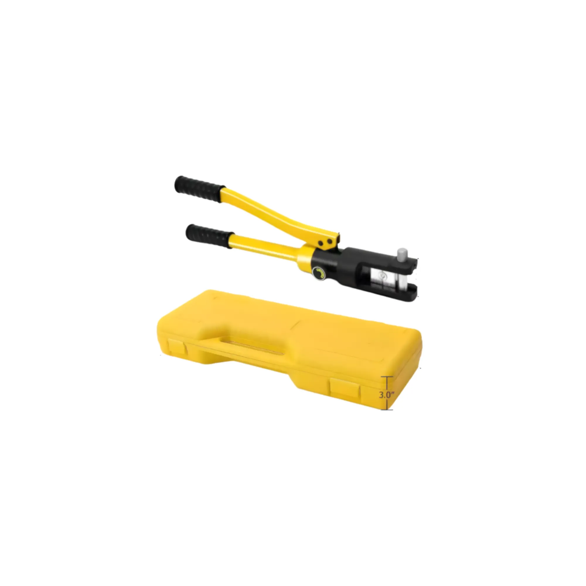 19-Piece 11 Ton Hydraulic Wire & Battery Cable Crimper Tool with Carry Case
