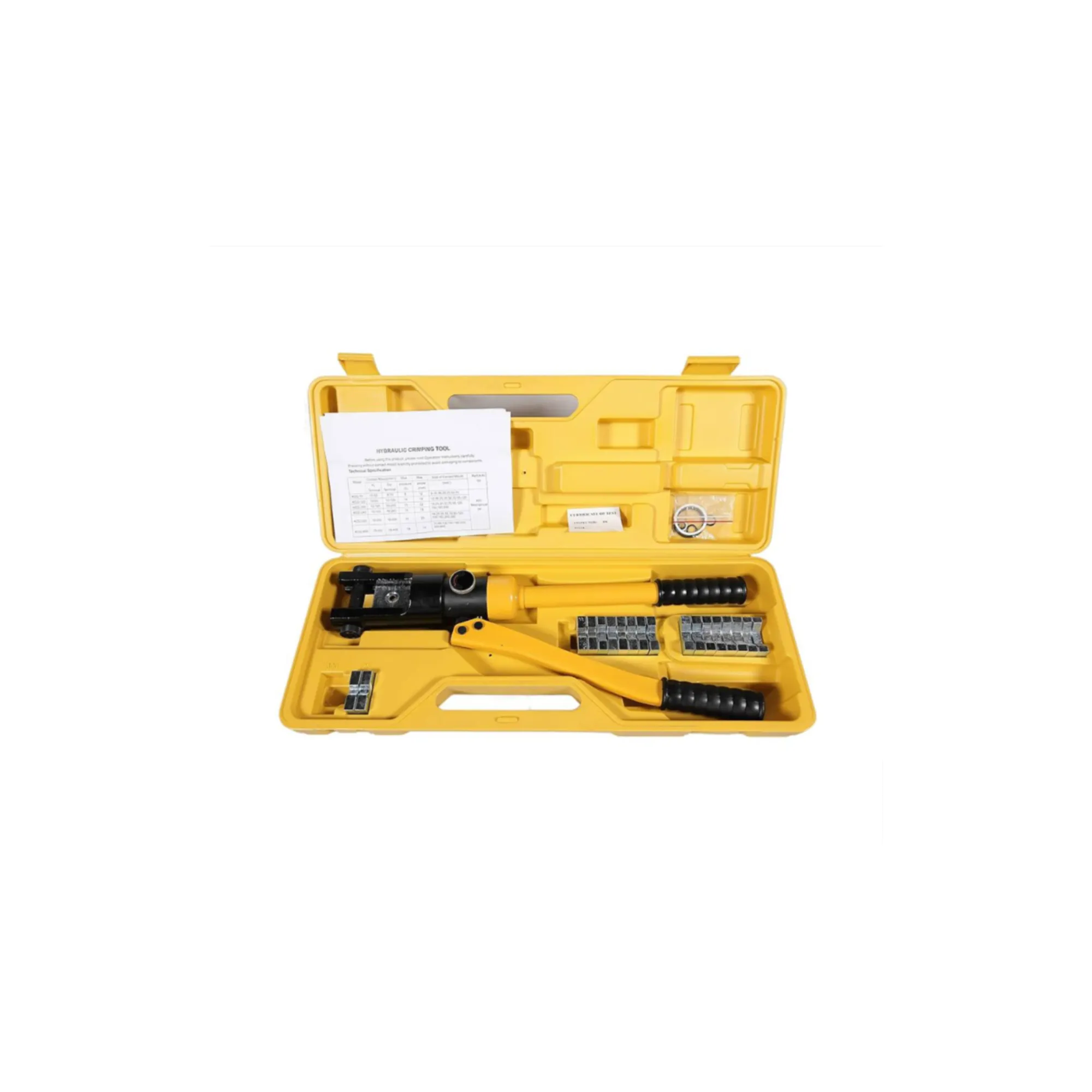 19-Piece 11 Ton Hydraulic Wire & Battery Cable Crimper Tool with Carry Case