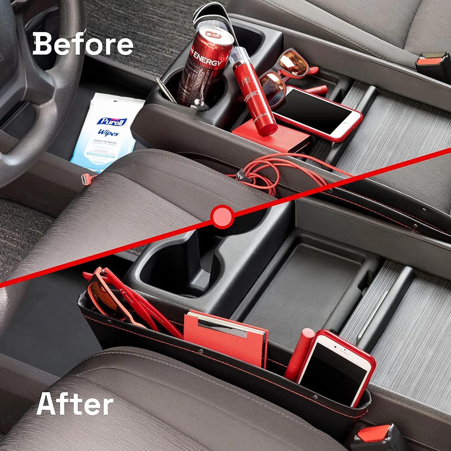 2-Pack: Gap Filler Car Seat Organizer