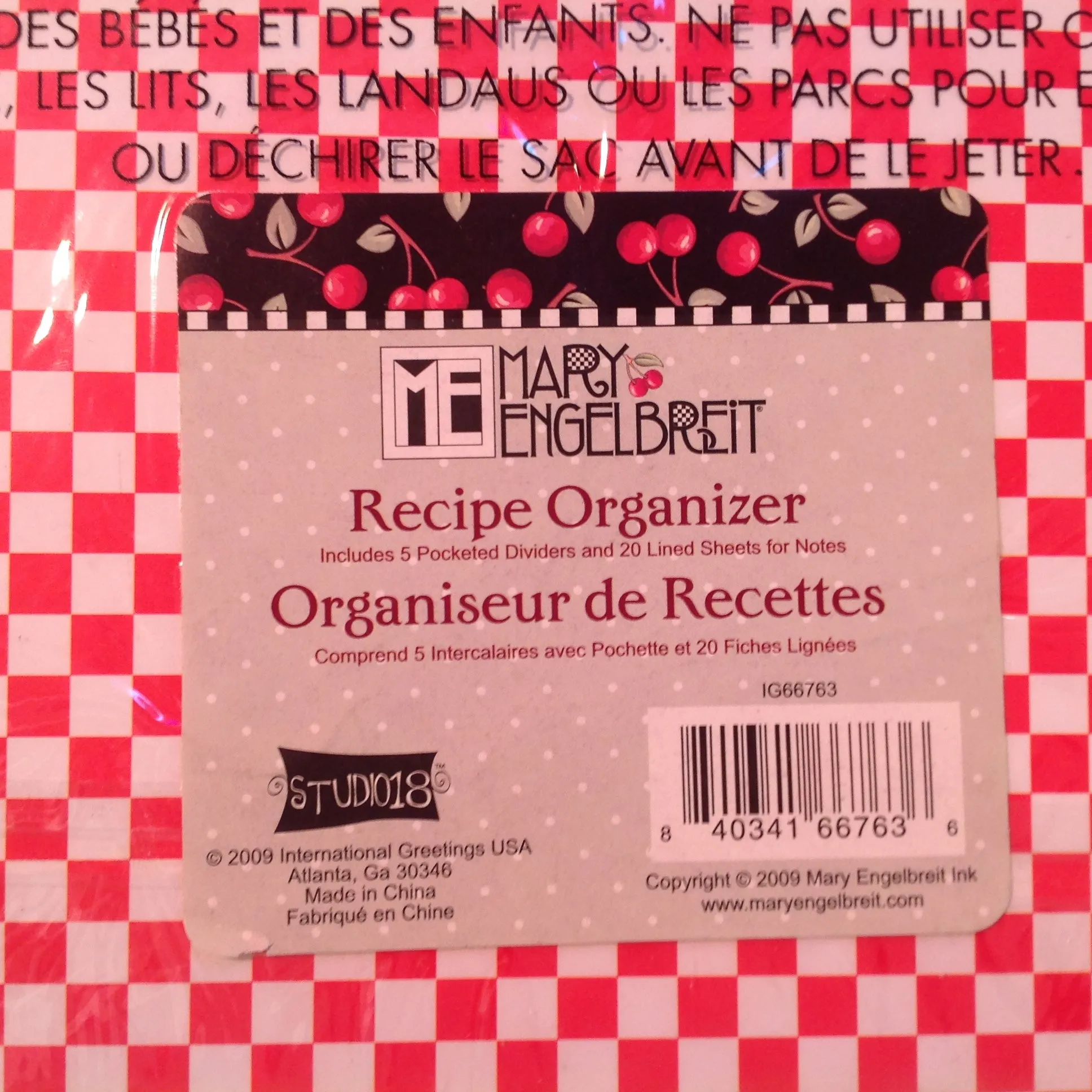 2009 NOS Mary Engelbreit Studio 180 The Queen of the Kitchen Recipe Organizer Sealed