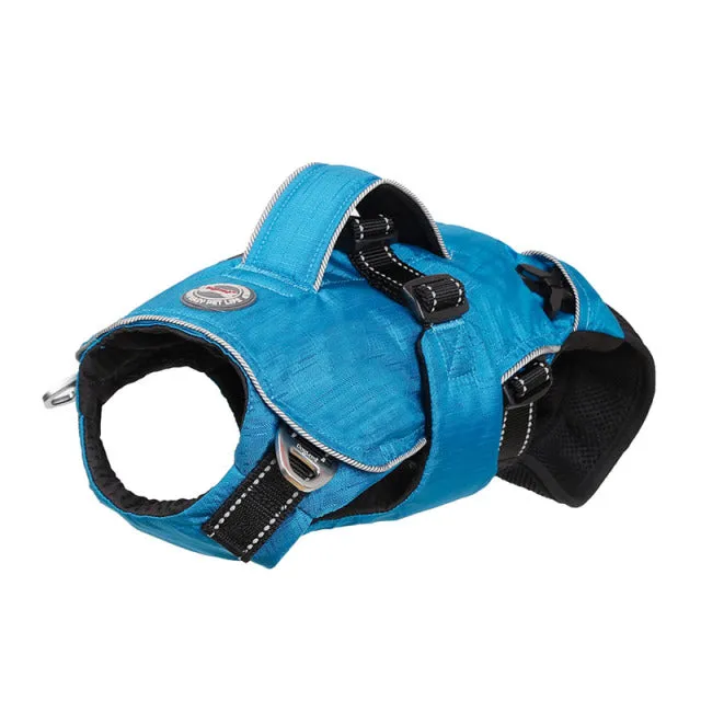 4 In 1 Dog Backpack Harness And Leash Soft Reflective