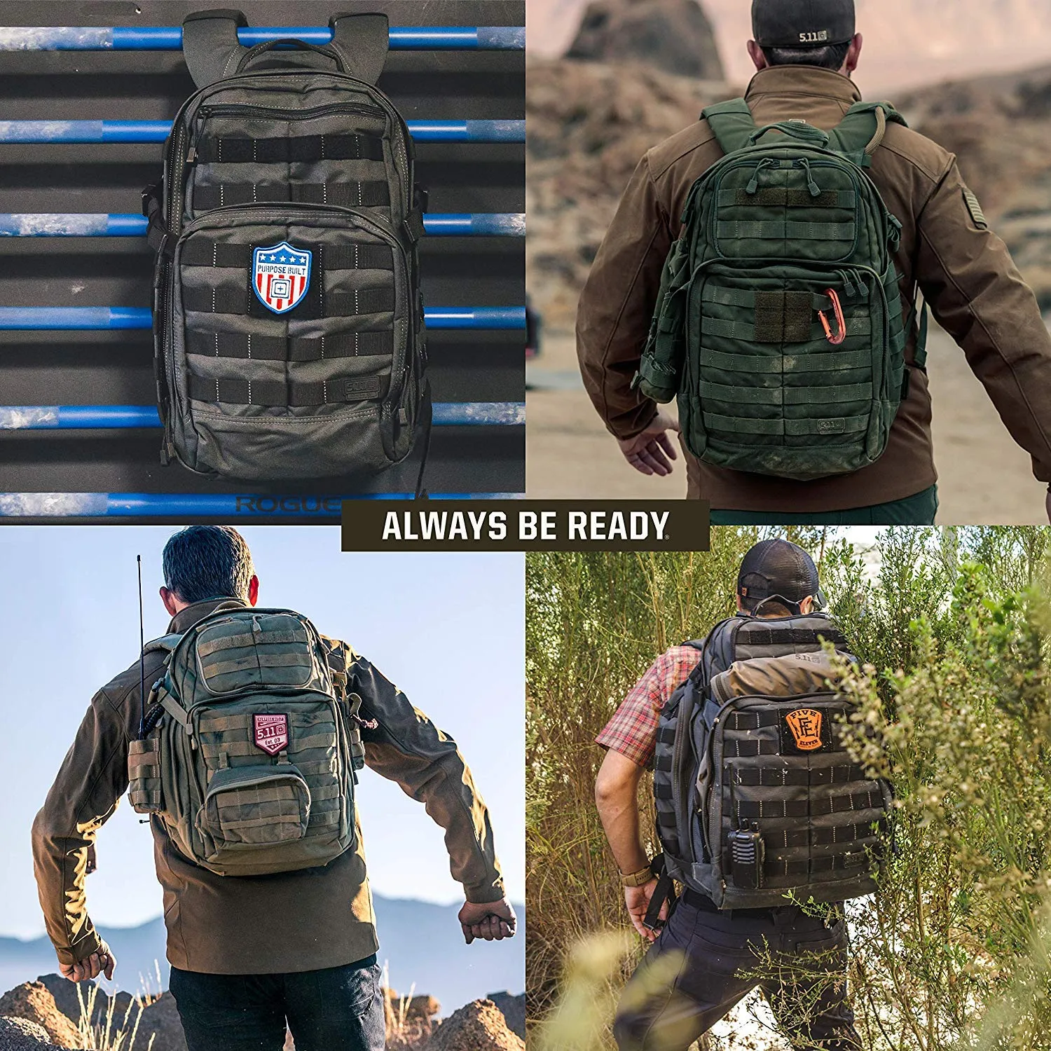 5.11 RUSH24 Tactical Backpack, Medium, Style 58601, Black