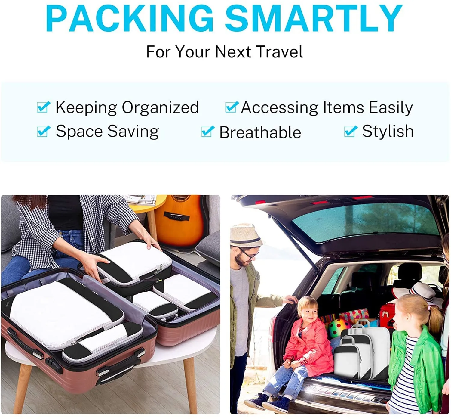 6 Piece Packing Cube Set
