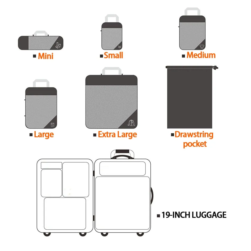6 Piece Packing Cube Set