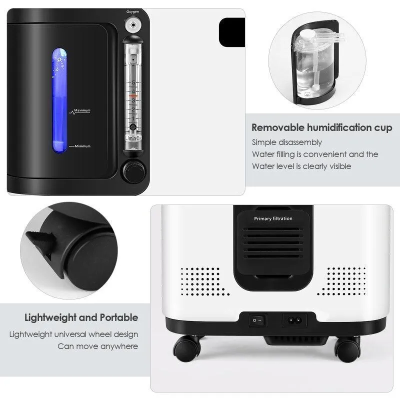 93% High Purity  1-3L/min Adjustable Oxygen Concentrators With LED For Household