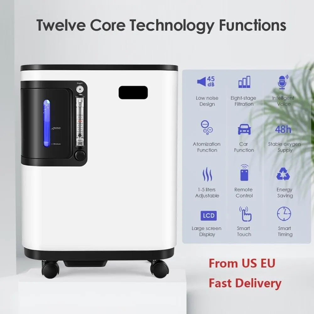 93% High Purity  1-3L/min Adjustable Oxygen Concentrators With LED For Household