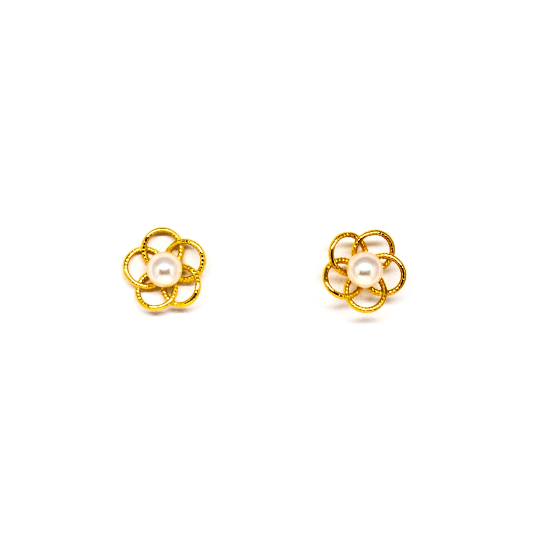 Akoya Flower Pearl Earrings