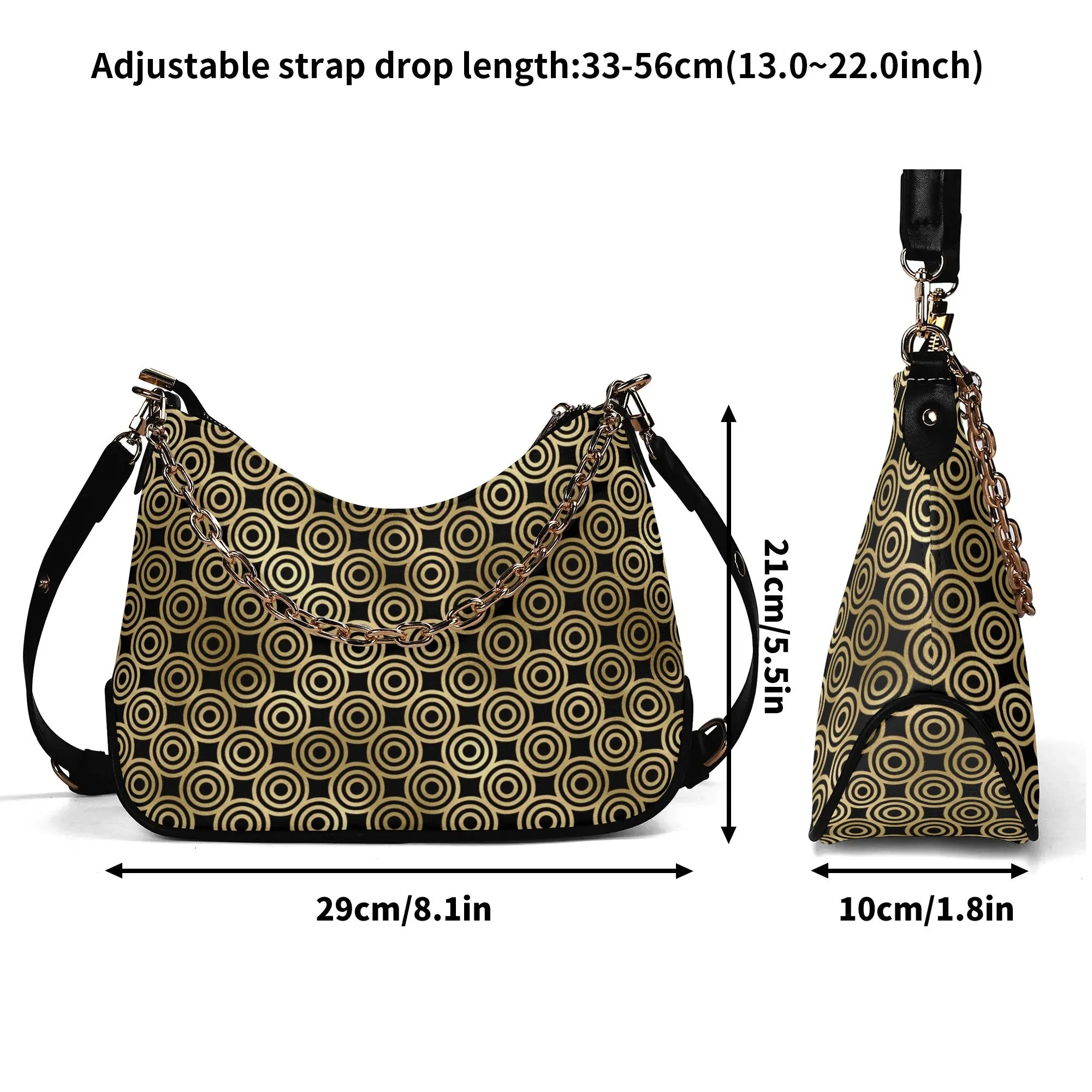 Art Deco Dreams II - Cross-body Bag w/Chain