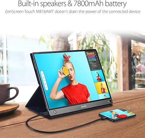 ASUS Portable Touch Monitor: 1080p IPS, Battery, Speakers (USB-C, HDMI)