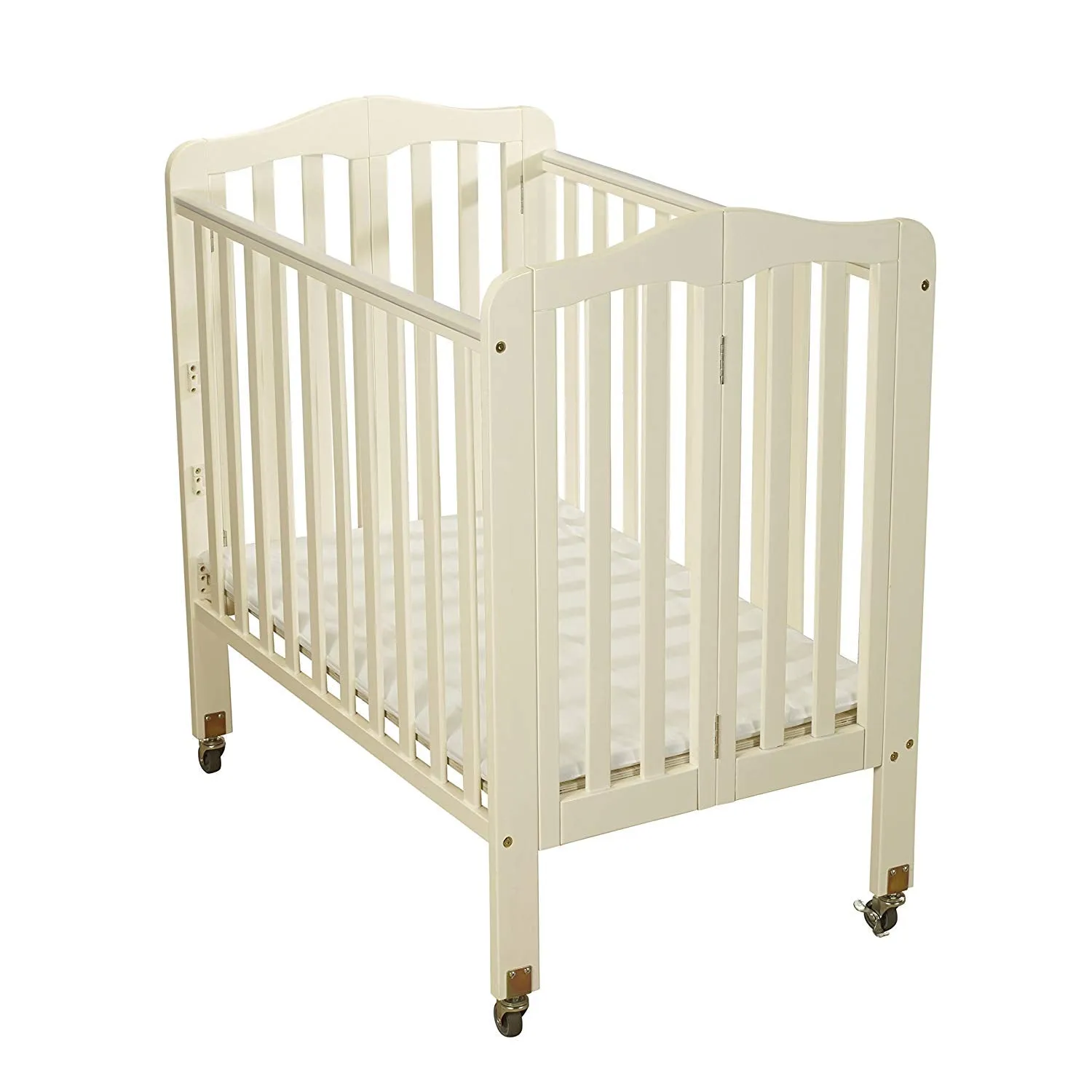 Big Oshi Angela (Curved) 3 Level Portable Crib   Free 3" Mattress
