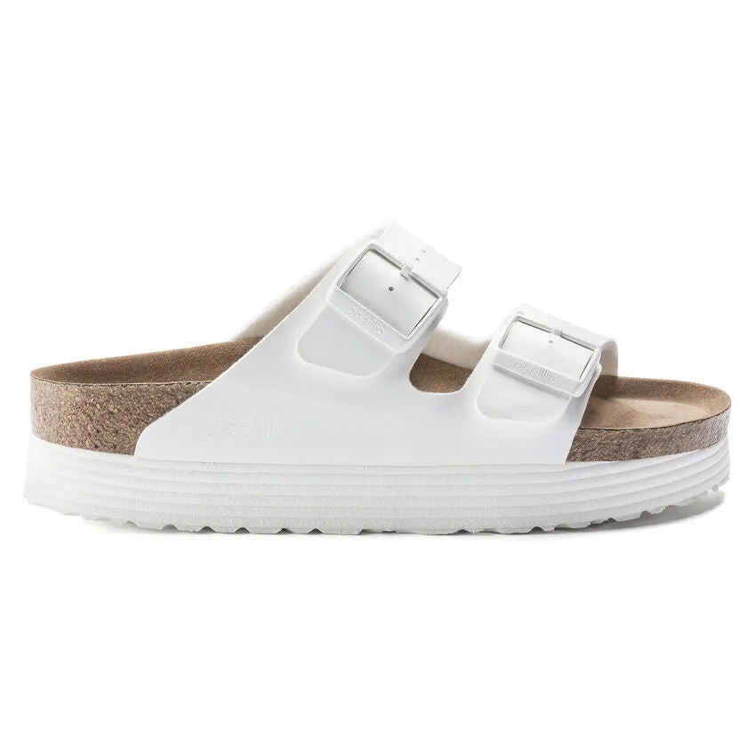 Birkenstock Arizona Grooved BF White VEG כפכפי בירקנשטוק נשים טבעוני