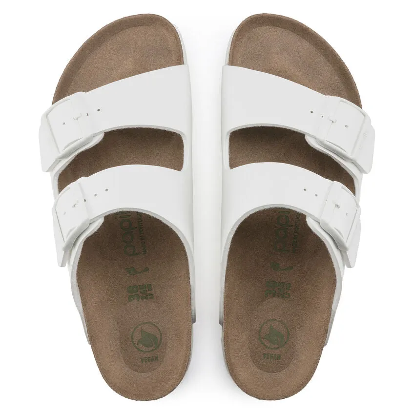 Birkenstock Arizona Grooved BF White VEG כפכפי בירקנשטוק נשים טבעוני