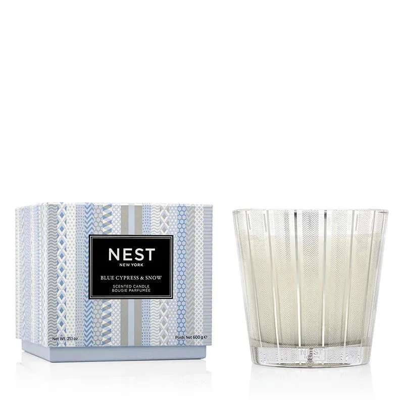 Blue Cypress & Snow Candle