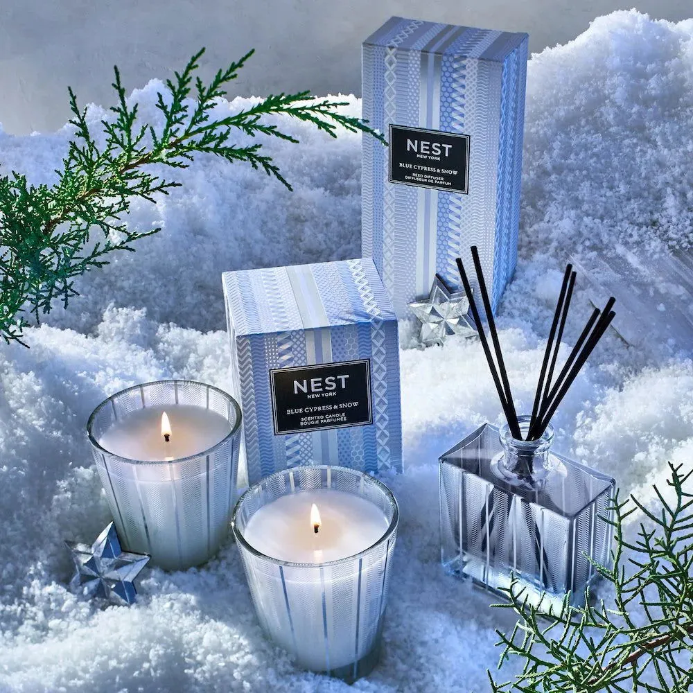 Blue Cypress & Snow Candle