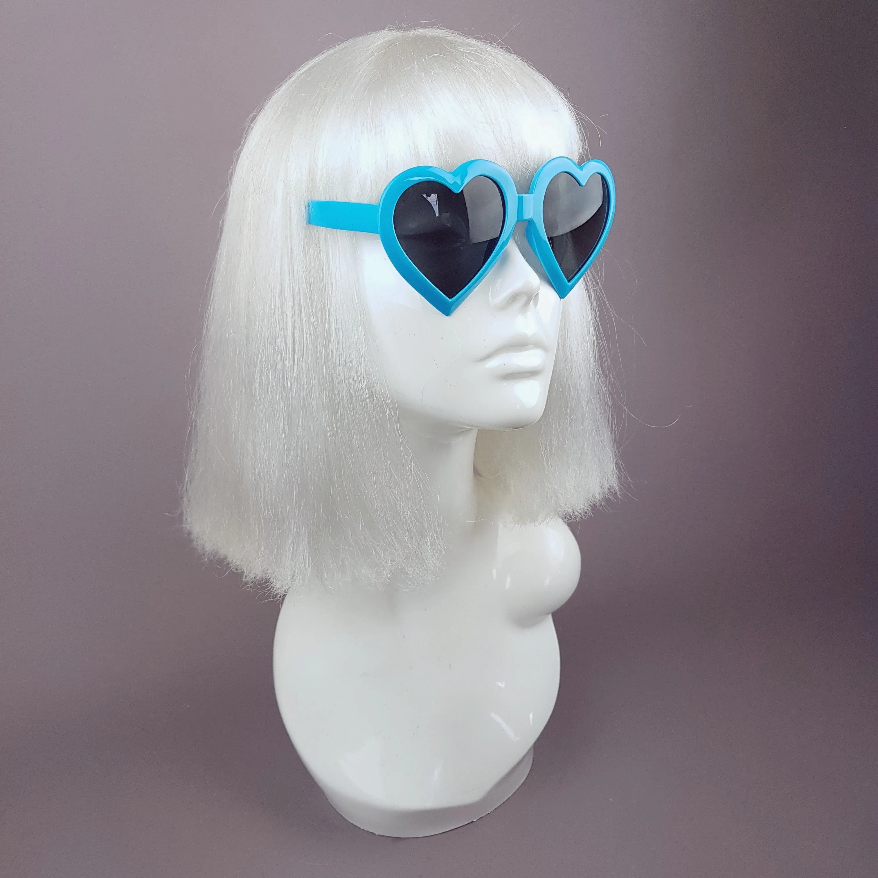 Blue Heart Shaped Lenses Sunglasses - SPECIAL OFFER