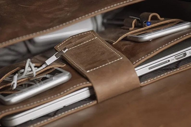 Brown Leather Backpack
