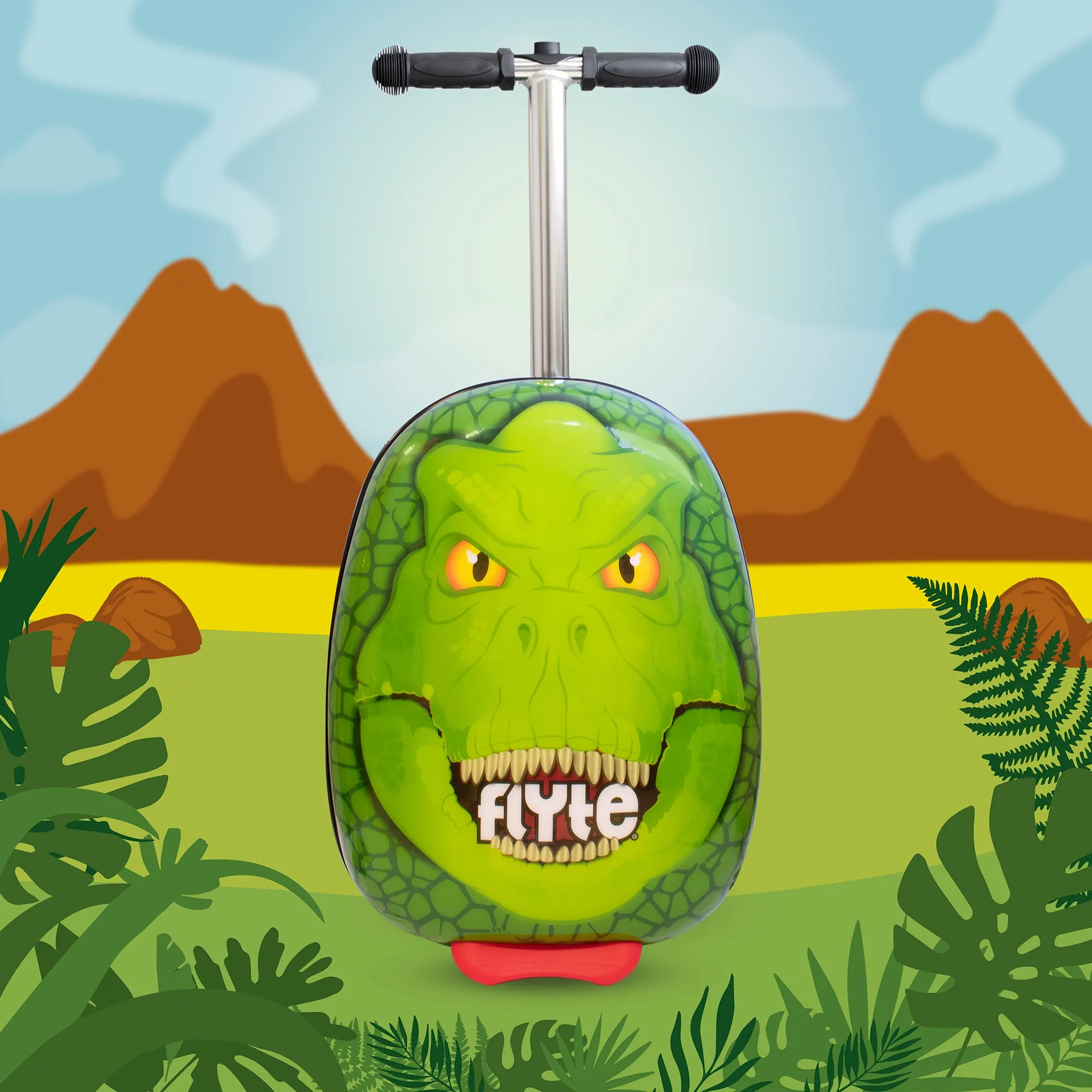 BUY 1 GET 1 FREE! Zinc Flyte Darwin the Dinosaur Scooter Suitcase