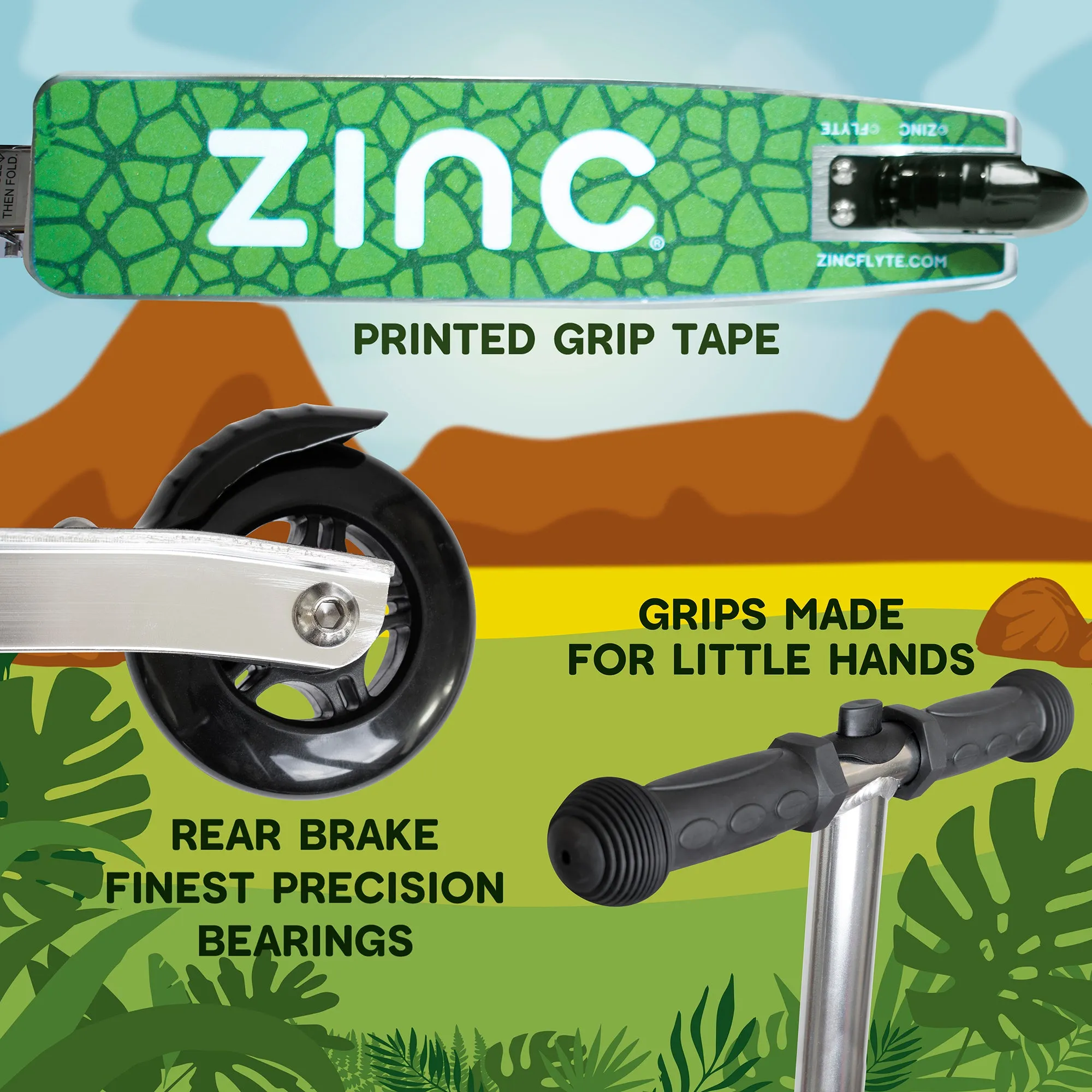 BUY 1 GET 1 FREE! Zinc Flyte Darwin the Dinosaur Scooter Suitcase