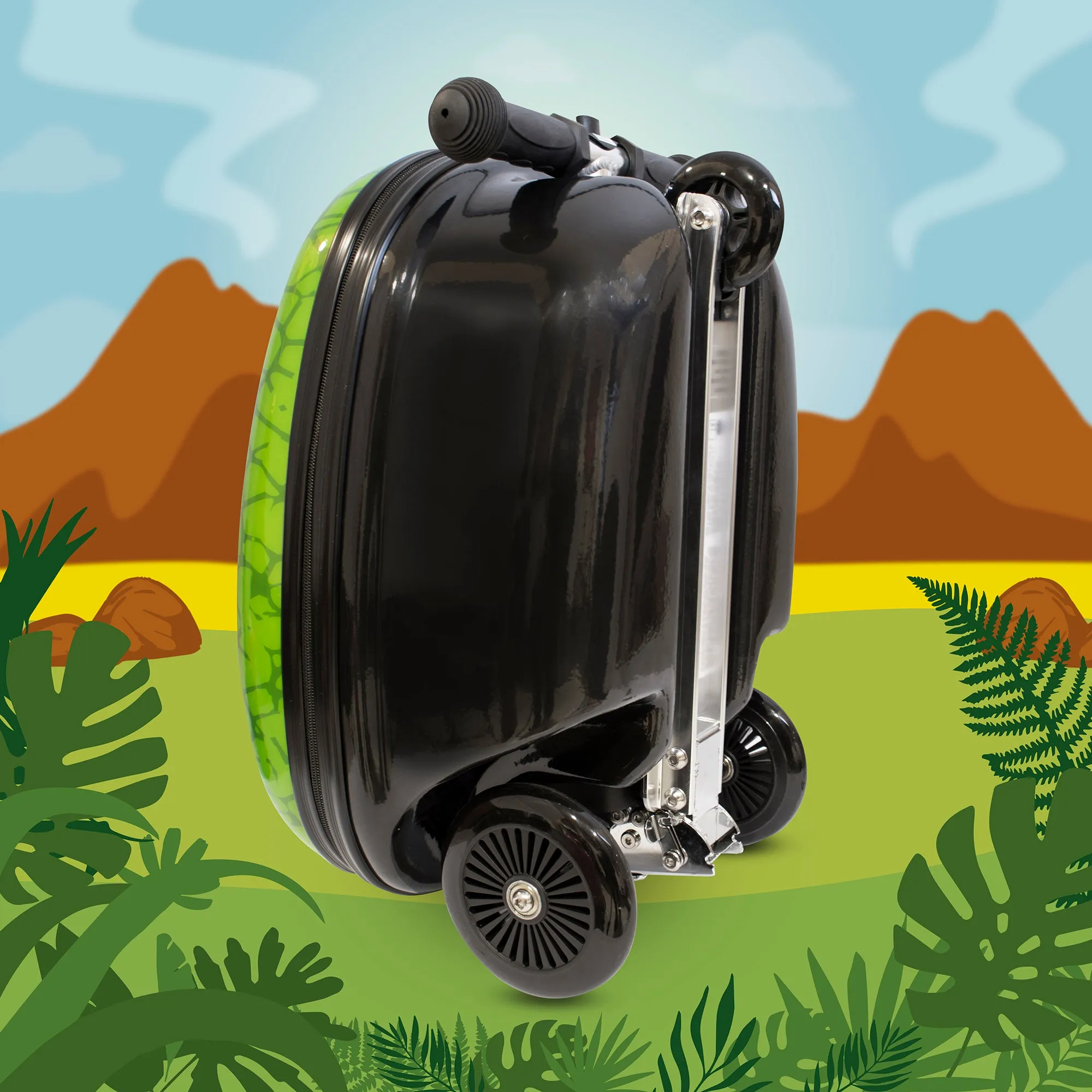 BUY 1 GET 1 FREE! Zinc Flyte Darwin the Dinosaur Scooter Suitcase
