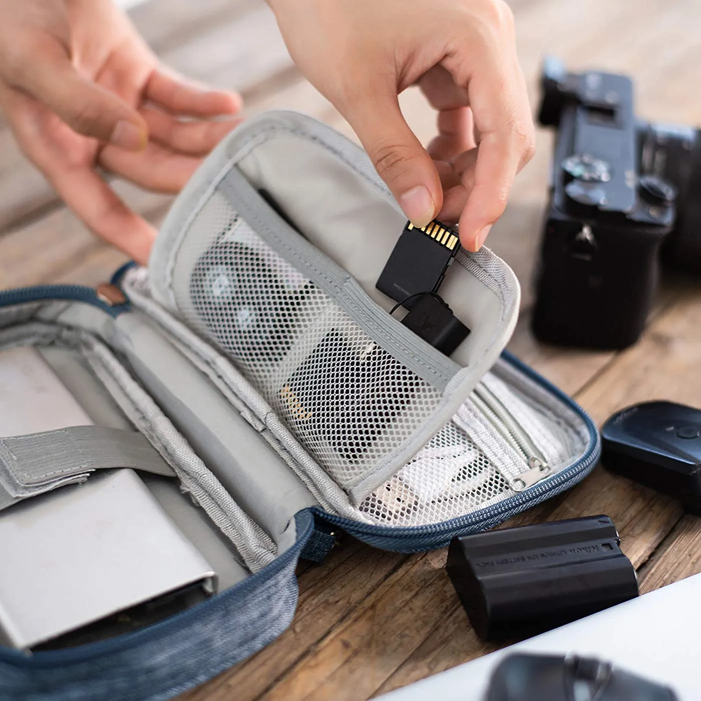 cable organizer bag flat small electronic bag organizer cable bag