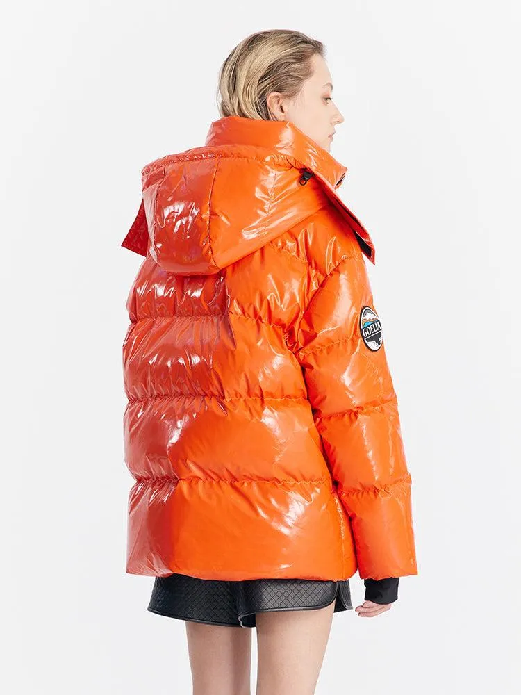Casual pearly luster down jacket