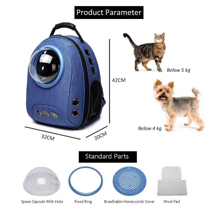 Cats Traveling Backpack Space Capsule Handbag Carrier