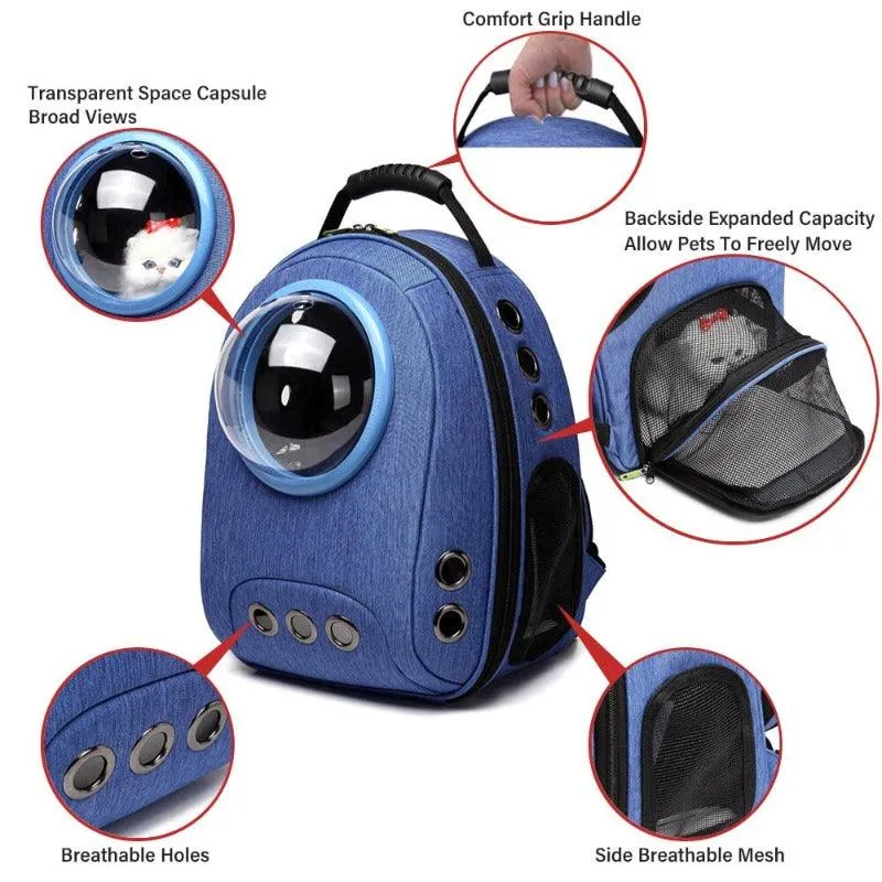 Cats Traveling Backpack Space Capsule Handbag Carrier