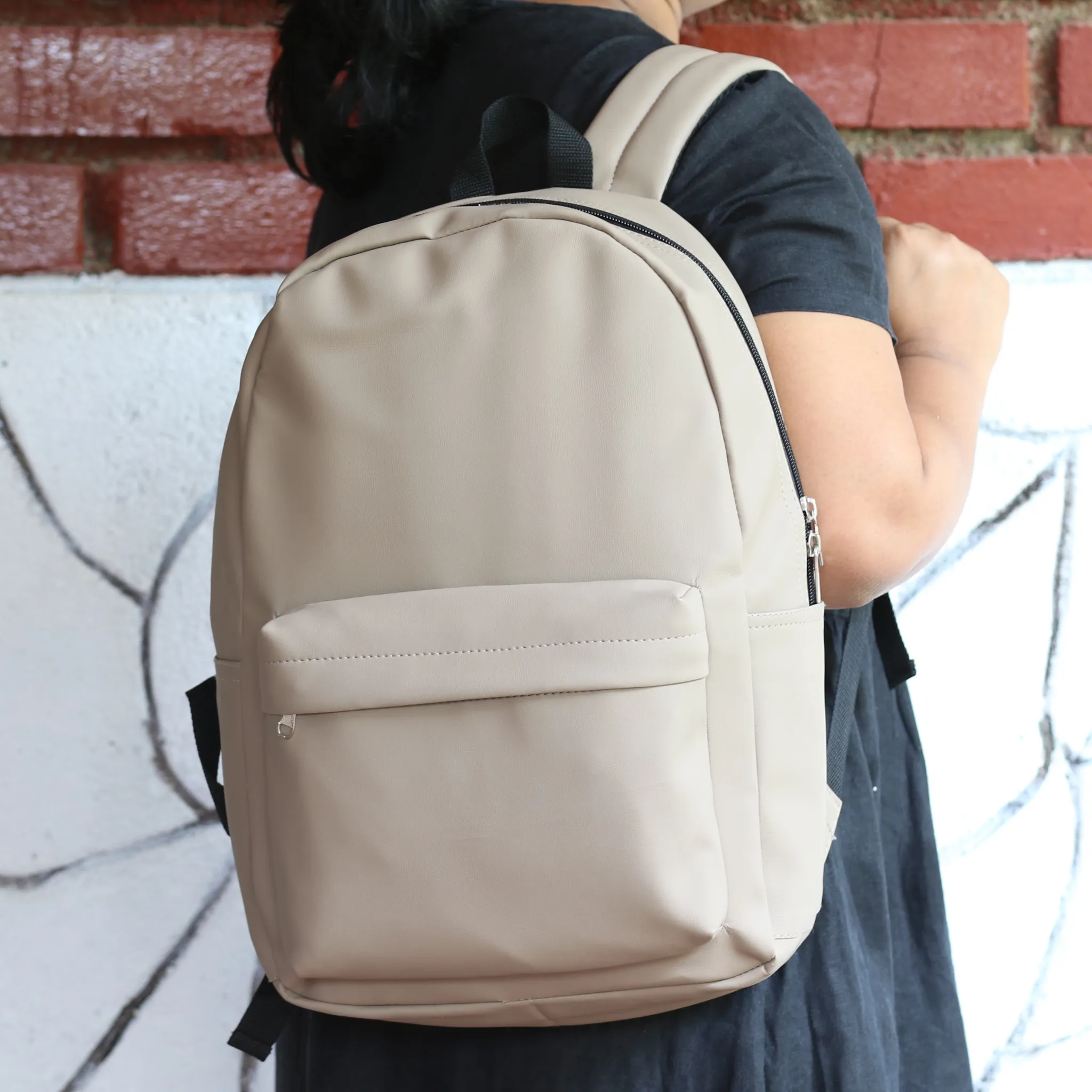 CBP08 – Synthetic Leather Simple Casual Backpack