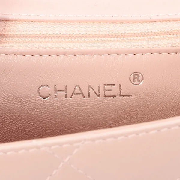 Chanel Around 2000 Made Turn-Lock Mini Top Handle Bag Pearl Pink