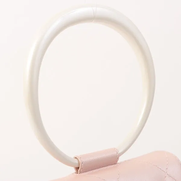 Chanel Around 2000 Made Turn-Lock Mini Top Handle Bag Pearl Pink
