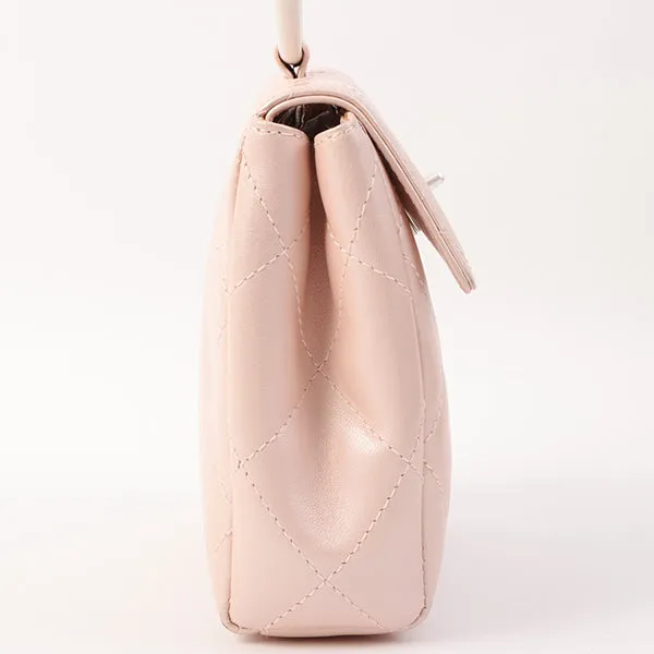 Chanel Around 2000 Made Turn-Lock Mini Top Handle Bag Pearl Pink