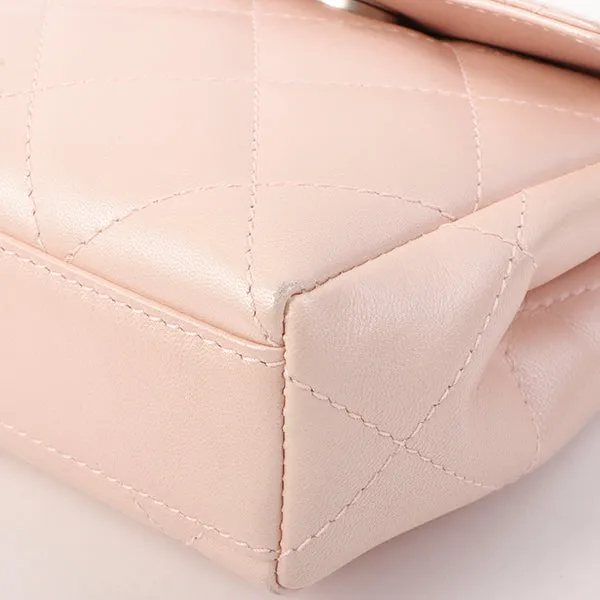 Chanel Around 2000 Made Turn-Lock Mini Top Handle Bag Pearl Pink