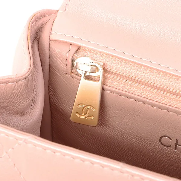 Chanel Around 2000 Made Turn-Lock Mini Top Handle Bag Pearl Pink