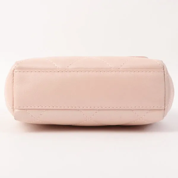 Chanel Around 2000 Made Turn-Lock Mini Top Handle Bag Pearl Pink