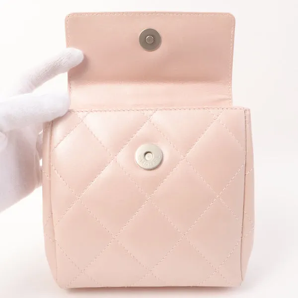 Chanel Around 2000 Made Turn-Lock Mini Top Handle Bag Pearl Pink
