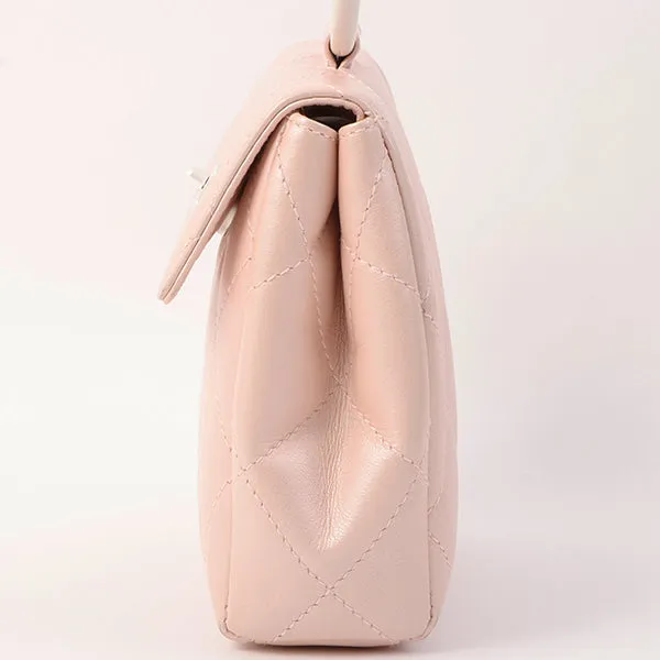 Chanel Around 2000 Made Turn-Lock Mini Top Handle Bag Pearl Pink