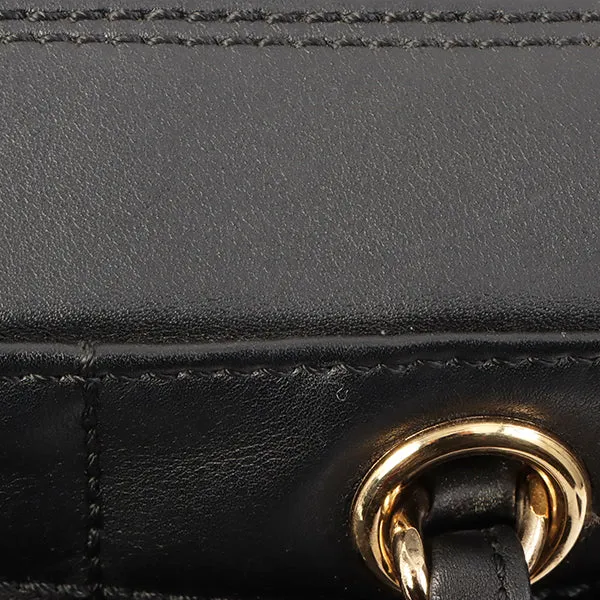 Chanel Around 2001 Made Chocolate Bar Stitch Cc Mark Plate Chain Bag Black