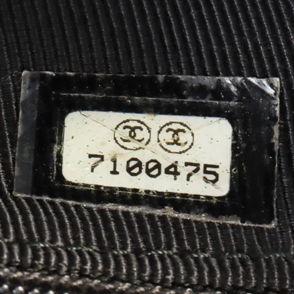 Chanel Around 2001 Made Chocolate Bar Stitch Cc Mark Plate Chain Bag Black