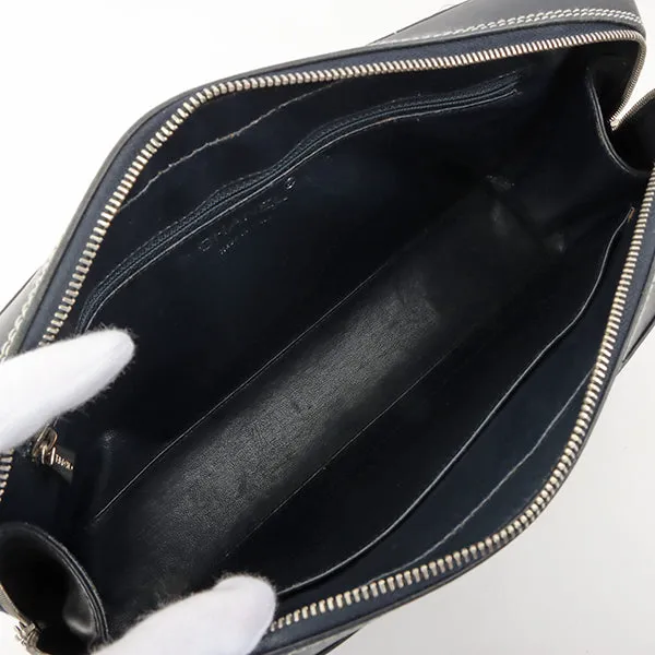 Chanel Around 2001 Made Chocolate Bar Stitch Cc Mark Plate Chain Bag Dark Navy