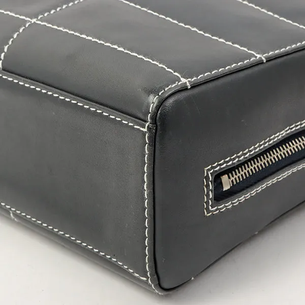 Chanel Around 2001 Made Chocolate Bar Stitch Cc Mark Plate Chain Bag Dark Navy
