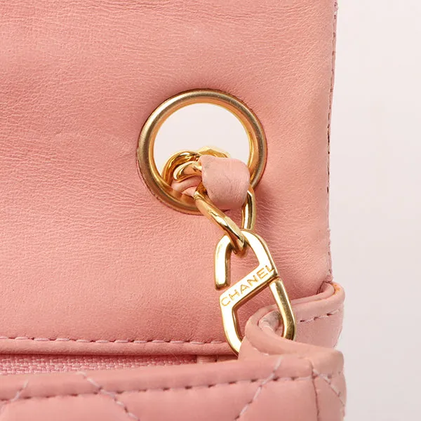 Chanel Around 2003 Made Classic Flap Chain Bag Mini Pink
