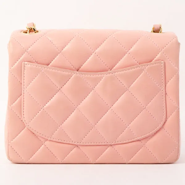 Chanel Around 2003 Made Classic Flap Chain Bag Mini Pink