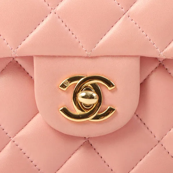 Chanel Around 2003 Made Classic Flap Chain Bag Mini Pink