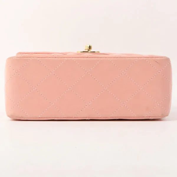 Chanel Around 2003 Made Classic Flap Chain Bag Mini Pink