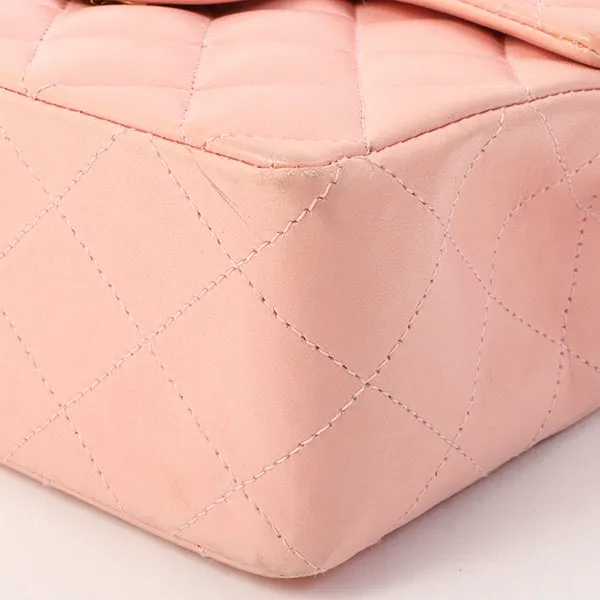Chanel Around 2003 Made Classic Flap Chain Bag Mini Pink