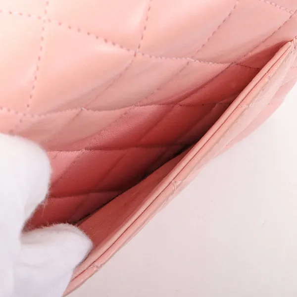 Chanel Around 2003 Made Classic Flap Chain Bag Mini Pink