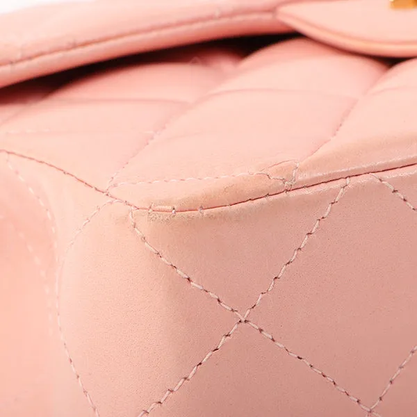 Chanel Around 2003 Made Classic Flap Chain Bag Mini Pink